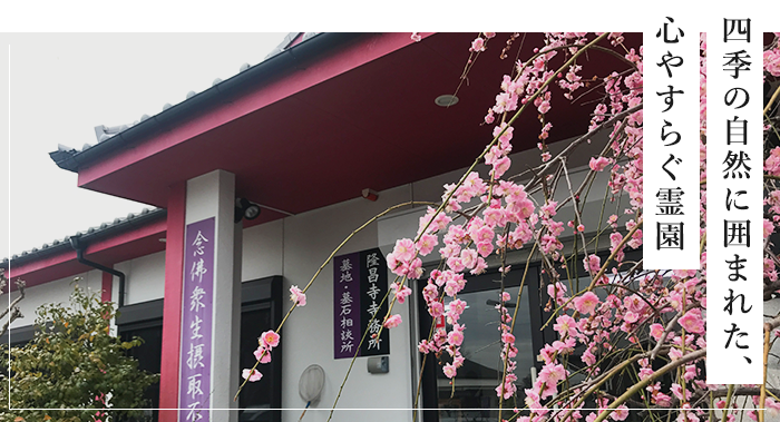 四季の自然に囲まれた、心やすらぐ霊園